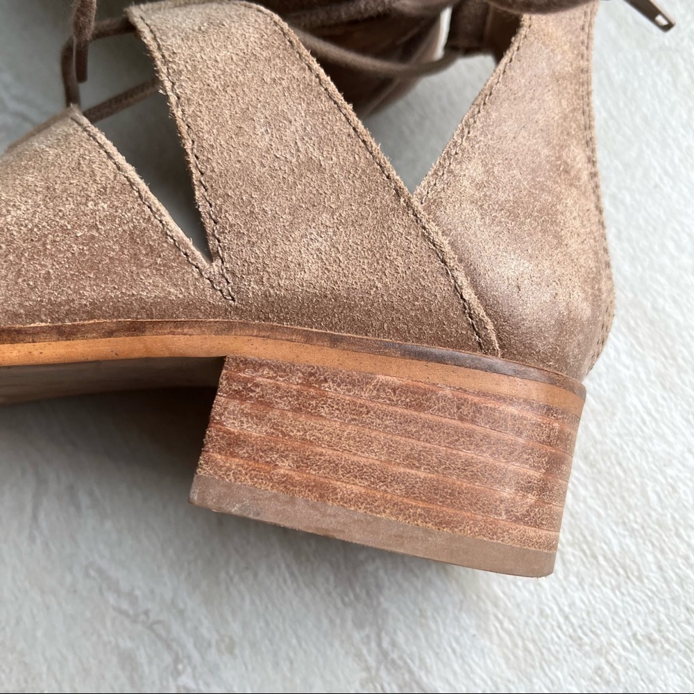 ** Lucky Brand Tazu Lace Up Leather Cage Sandals 8.5 - Picture 8 of 11